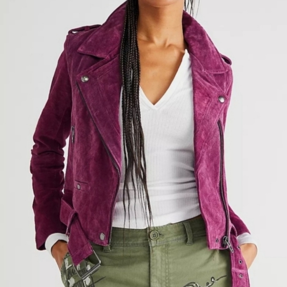 BLANK NYC Suede Moto Jacket